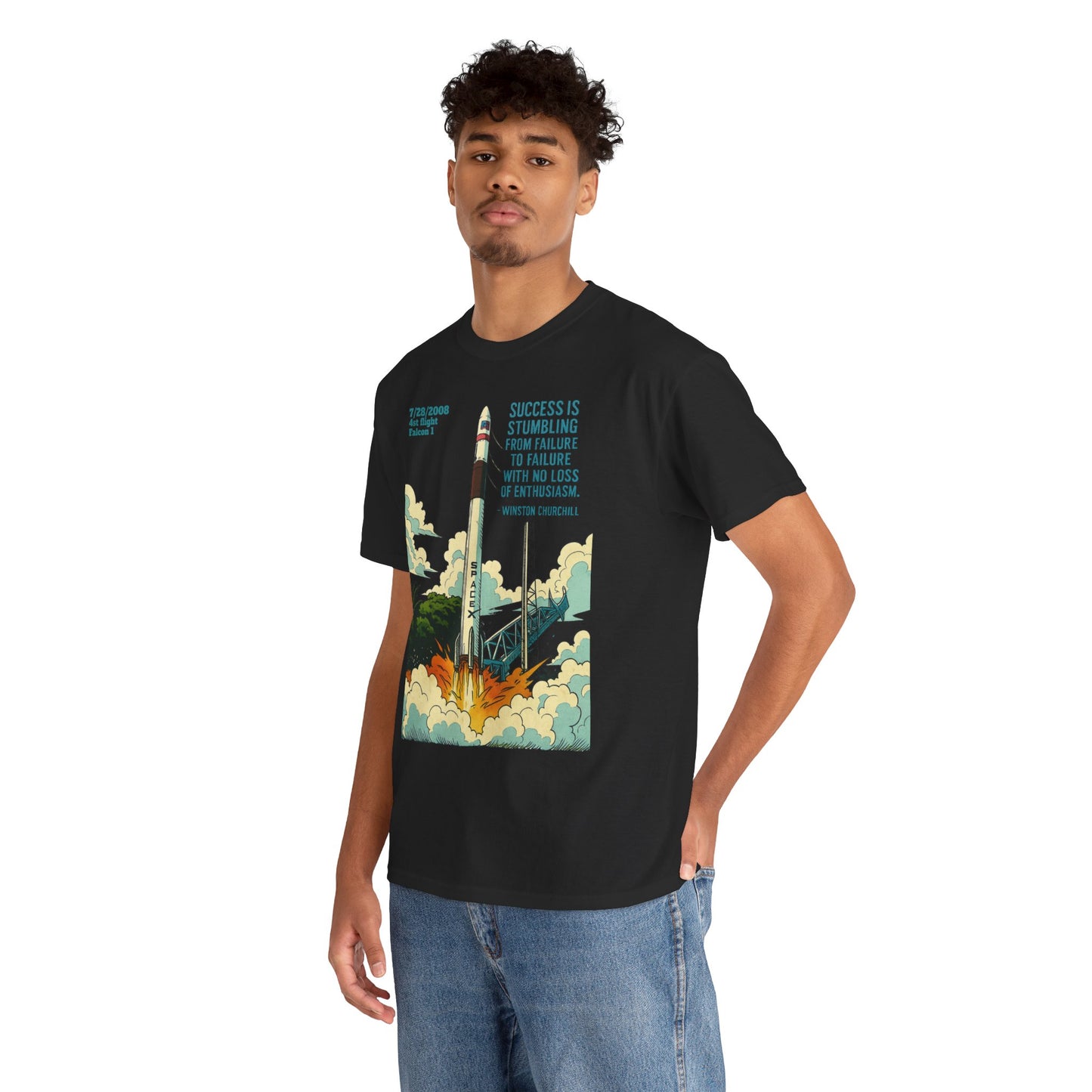 4st flight Falcon 1 t-shirt