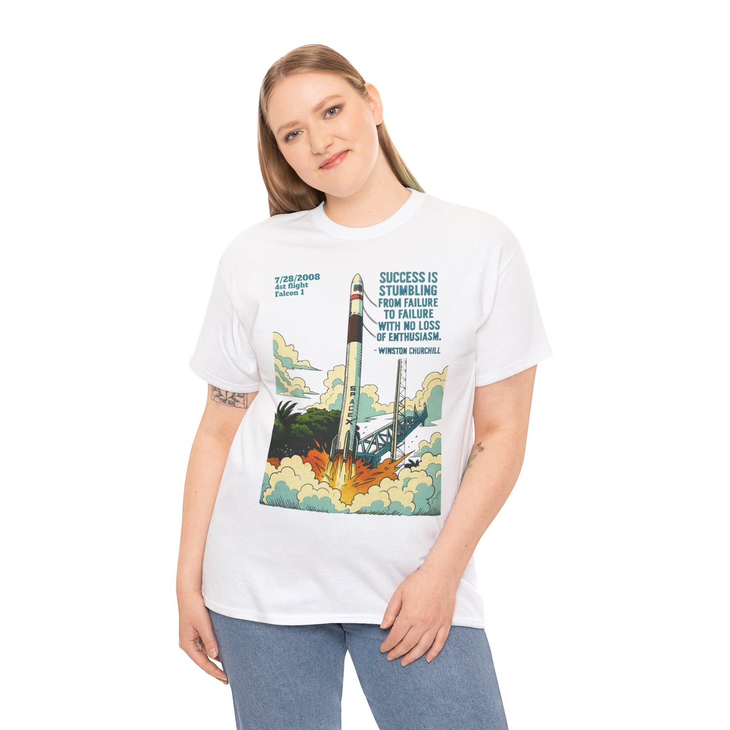 4st flight Falcon 1 t-shirt