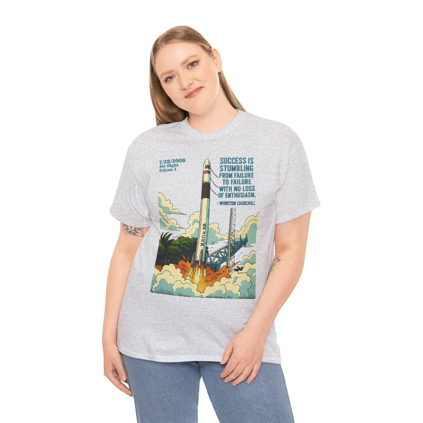 4st flight Falcon 1 t-shirt