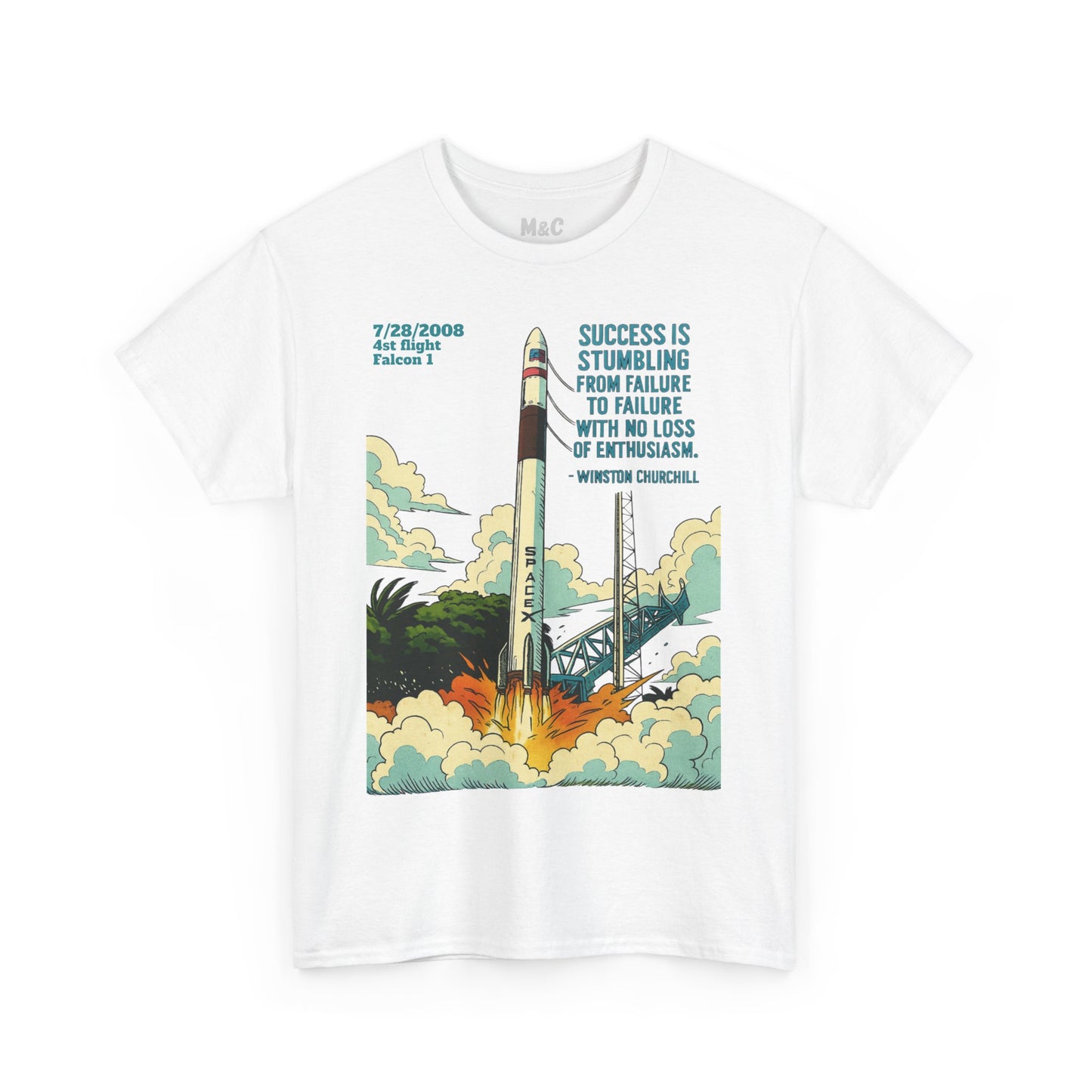 4st flight Falcon 1 t-shirt
