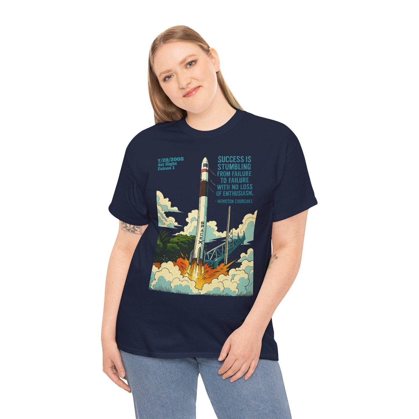4st flight Falcon 1 t-shirt