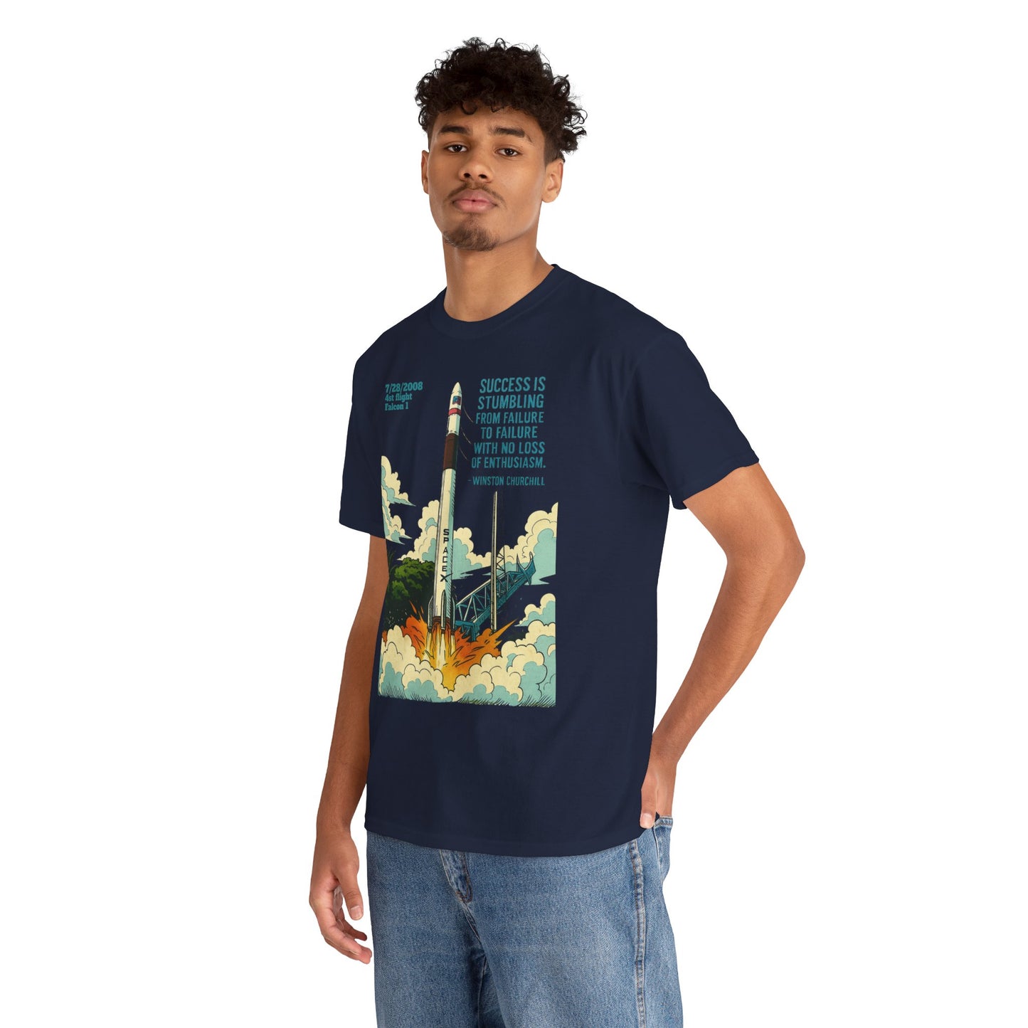 4st flight Falcon 1 t-shirt