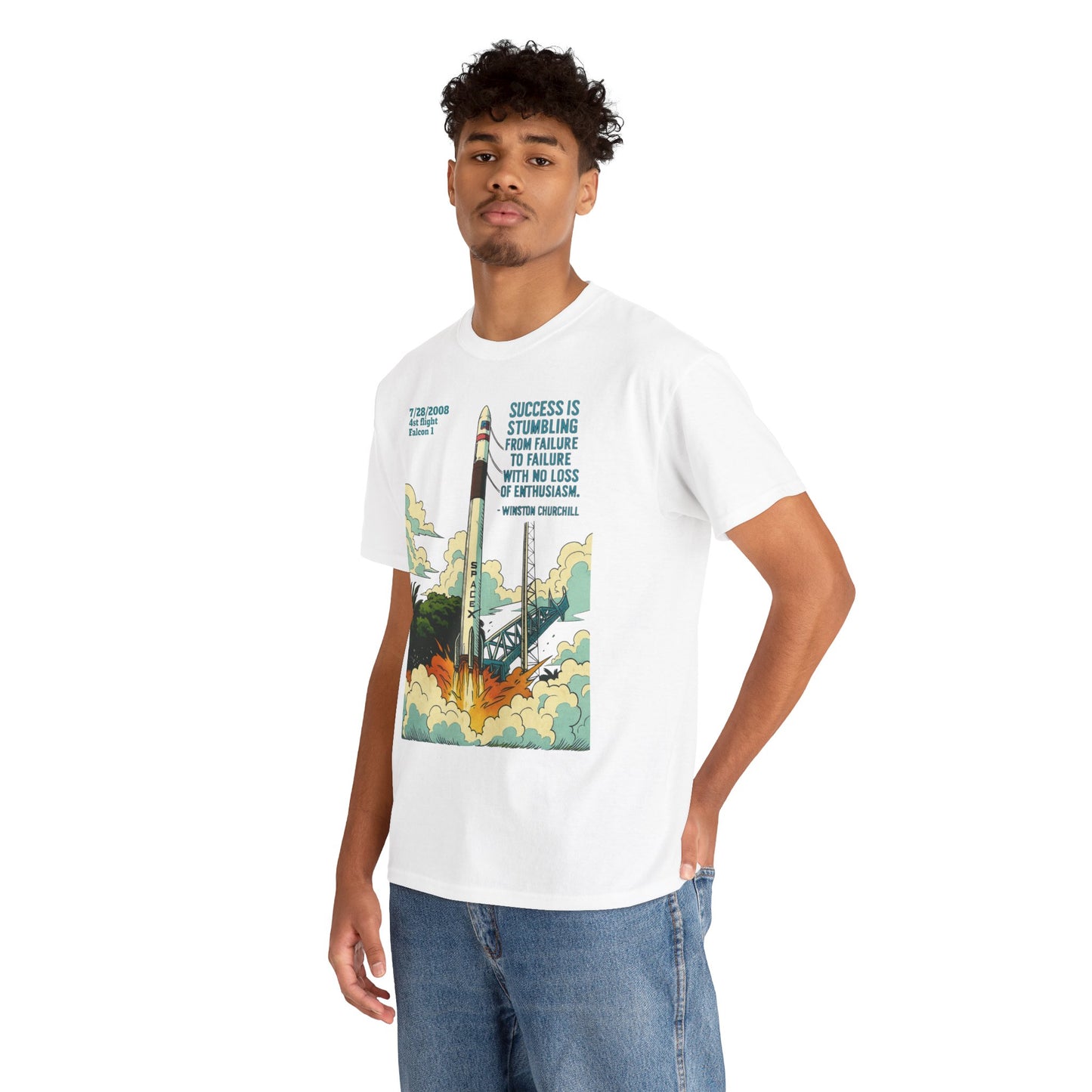 4st flight Falcon 1 t-shirt