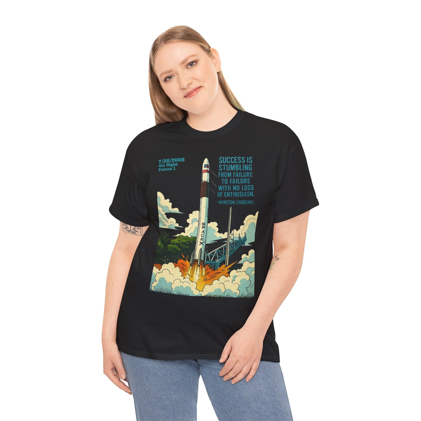 4st flight Falcon 1 t-shirt